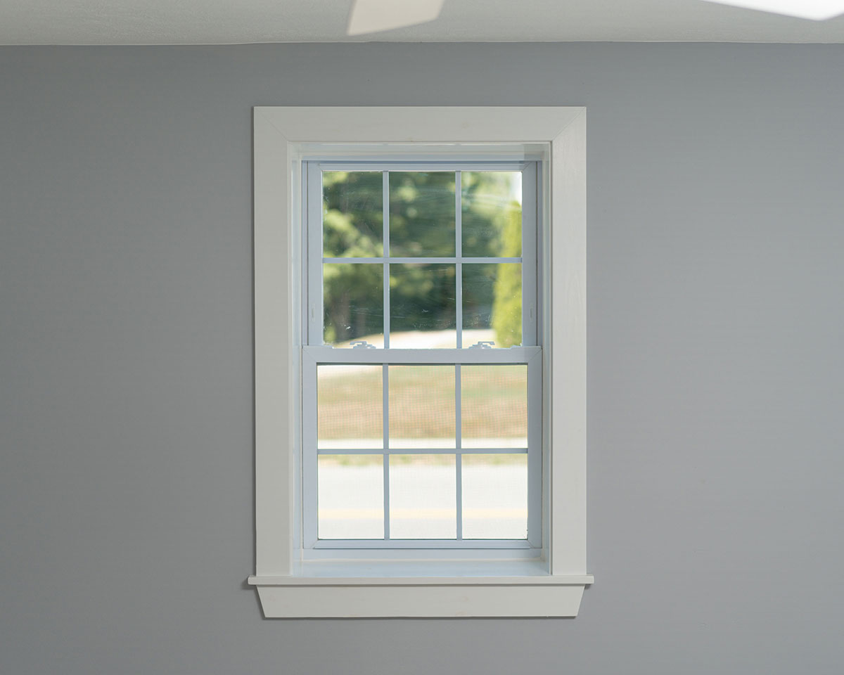 interior window trim during window installation